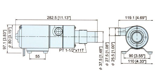Насос-мацератор TMC, 12V, 12A, 45 л/м