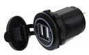 Розетка-USB х 2 с подсветкой 12/24 В, 5В/2,1 и 2,1 А