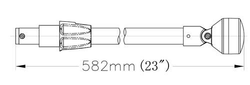 Клотик круговой светодиод. 582 мм, корпус черный