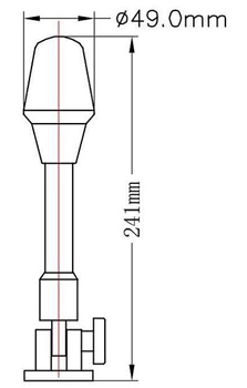 Клотик круговой светодиод. 241 мм, корпус черный