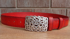 Ремень красный, AMORE, 120 см