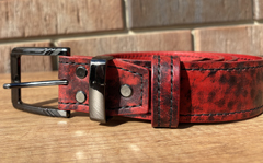 Ремень черно красный Боткин, 130 см