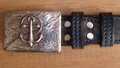 Ремень синий Якорь, 130 см