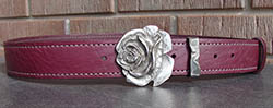 Ремень фиолетовый Роза, 121 см