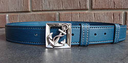 Ремень бирюзовый Якорь, 122 см