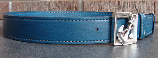 Ремень бирюзовый Якорь, 122 см