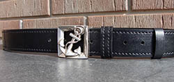 Ремень черный Якорь, 130 см