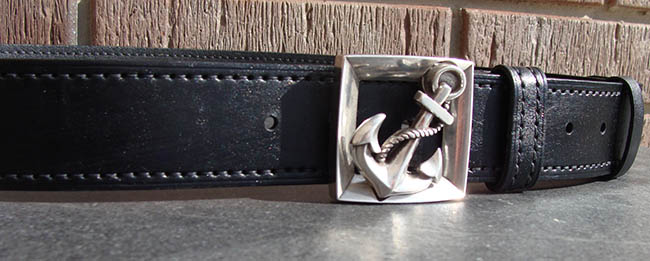Ремень черный Якорь, 130 см