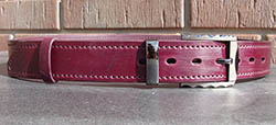 Ремень бордо, никель скол, 120 см