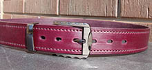 Ремень бордо, никель скол, 120 см