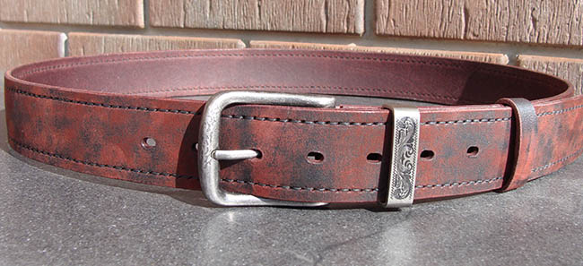 Ремень черно бордовый Боткин, 130 см