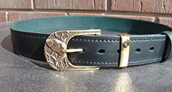 Ремень темно зеленый дабл Goldenwap акула, 120 см