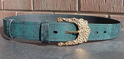 Ремень черно зеленый Goldenwap шестеренка, 130 см