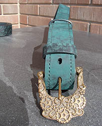 Ремень черно зеленый Goldenwap шестеренка, 130 см