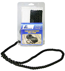 Канат швартовый с огоном 16мм*7,5м черный